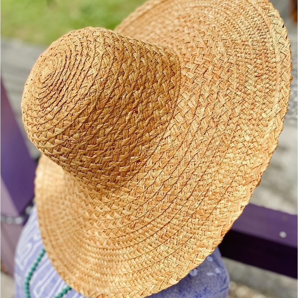 Vintage 90s Moschino Cheap and Chic Woven Straw Sun Hat – Size 57